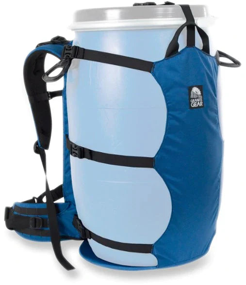 Darrell's Barrels 60L Canoe Barrel + Granite Gear Vapor Flatbed Canoe 60L Barrel Harness  Combo