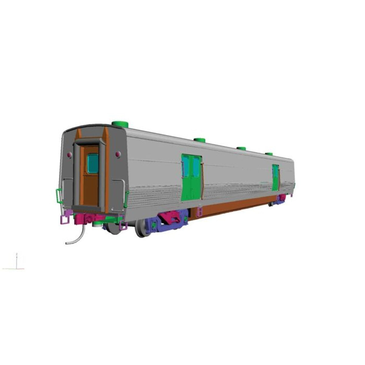 Viewliner II Baggage Car - Amtrak #61006 (Phase III Heritage; silver, blue, white, red)