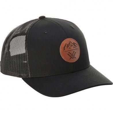 Vortex Three Peaks Leather Patch Cap - Black