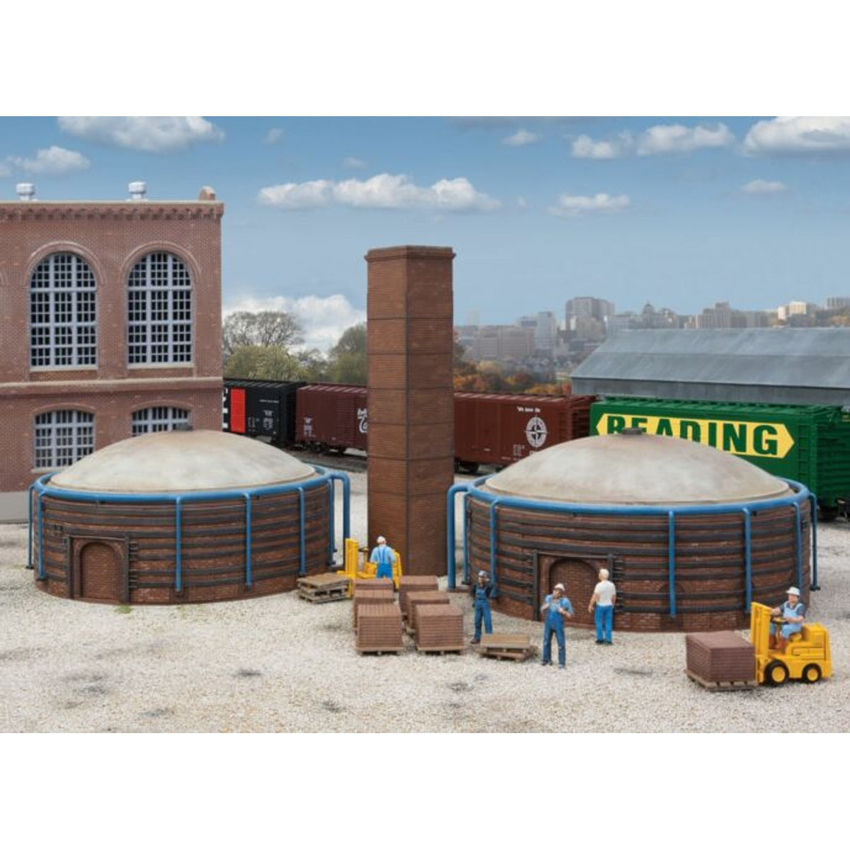 Walthers Cornerstone 933-4100 HO Brick Kilns 2-Pack KIT NIB