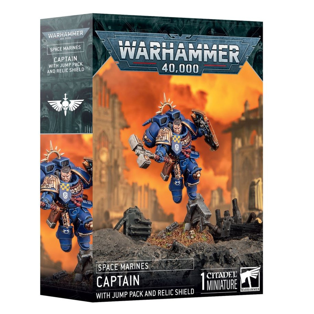 Warhammer 40,000: Space Marines Captain w/Jump Pack & Relic Shield