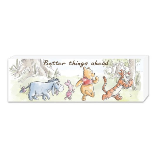 Winnie The Pooh Group 3.75x12x1.75" Wood Box Sign