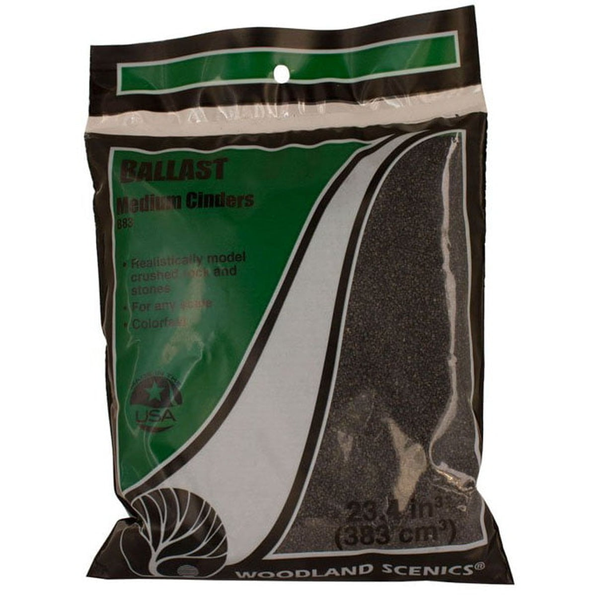 Woodland Scenics B83 Ballast Medium Cinders 12oz 340g