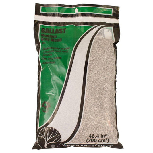 Woodland Scenics B94 Medium Ballast Gray Blend 24oz (680g) NIB