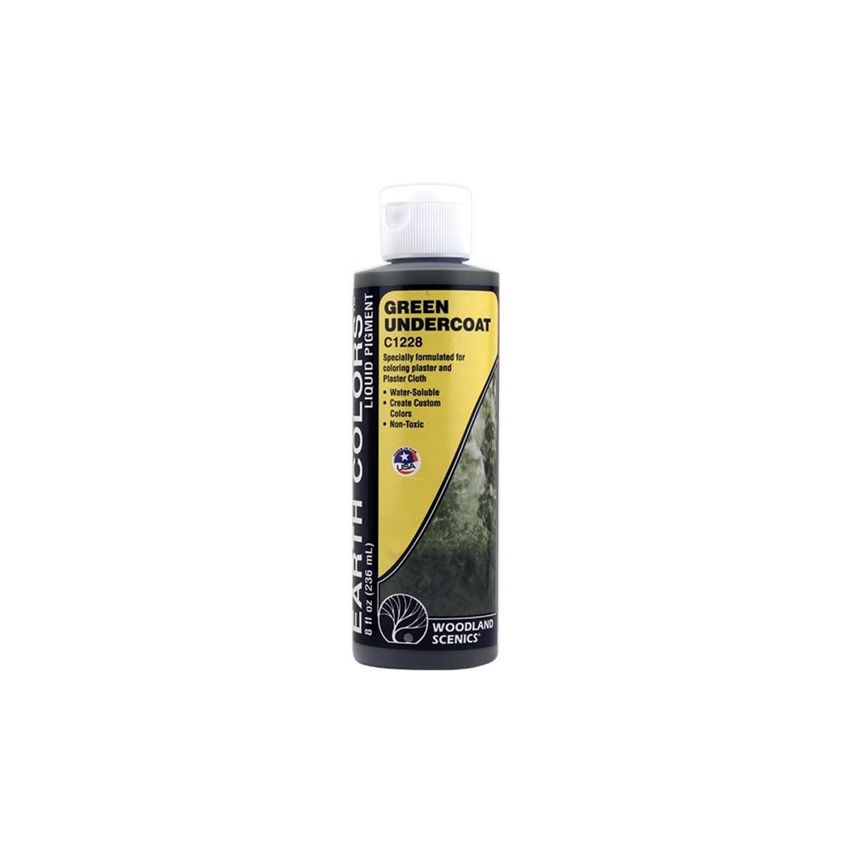 Woodland Scenics Earth Colors Liquid Pigment Green Undercoat 8oz 237mL Bottle