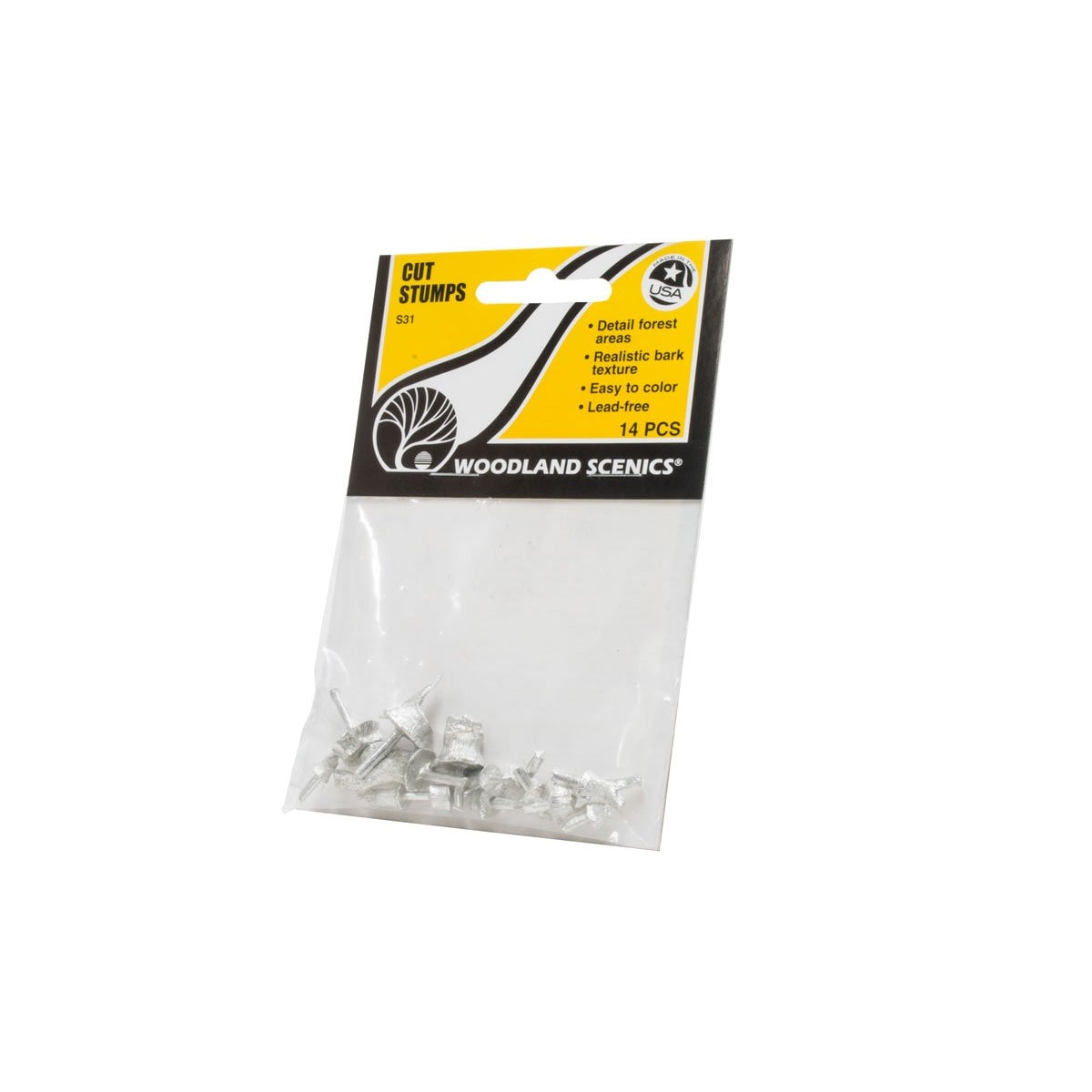 Woodland Scenics HO Cut Stumps Pkg of 14