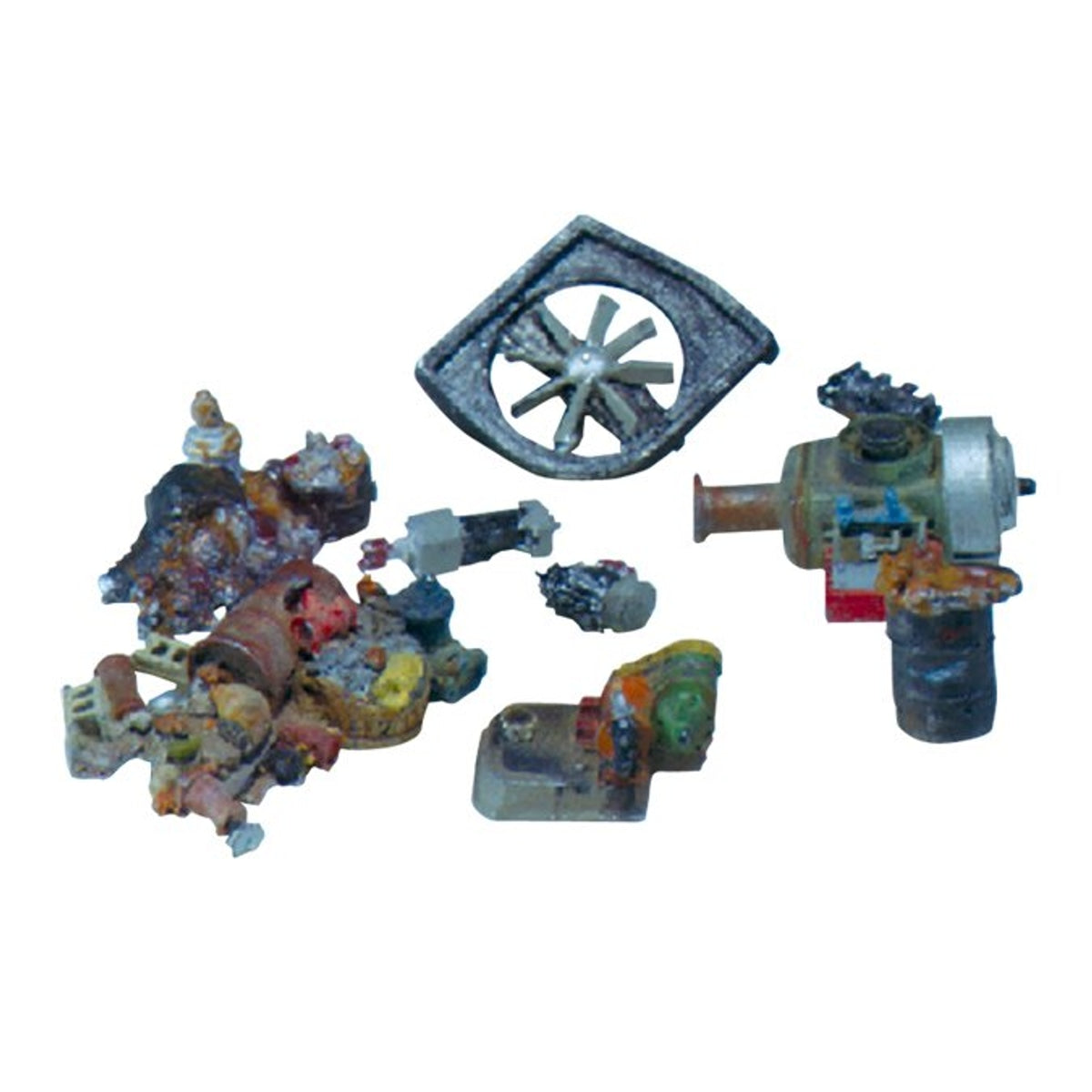 Woodland Scenics HO Industrial Junk Piles (Unpainted Metal Castings) Scenic Details
