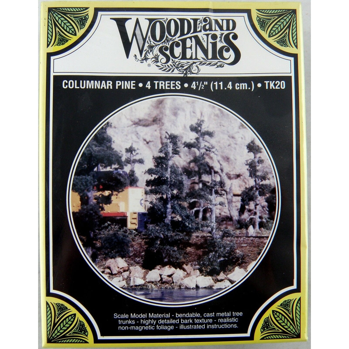 Woodland Scenics HO Small Tree Kits Pine Columnar Pines 4-1/2" 11.2cm Tall