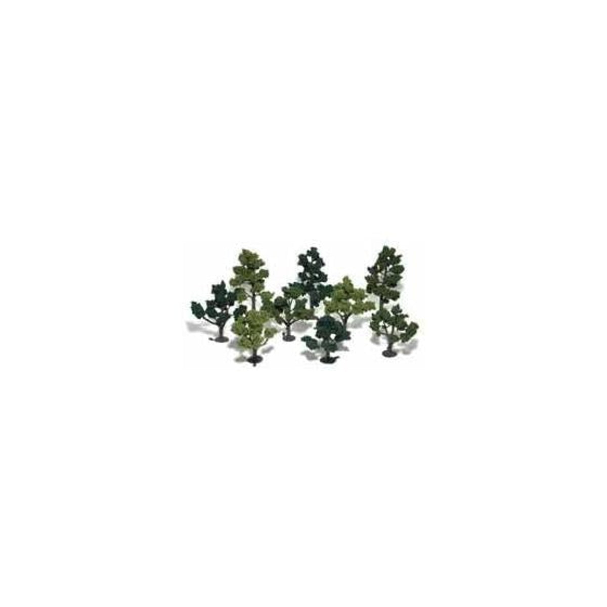 Woodland Scenics Realistic Trees Deciduous Mixed Green 3"-5" tall 14pk