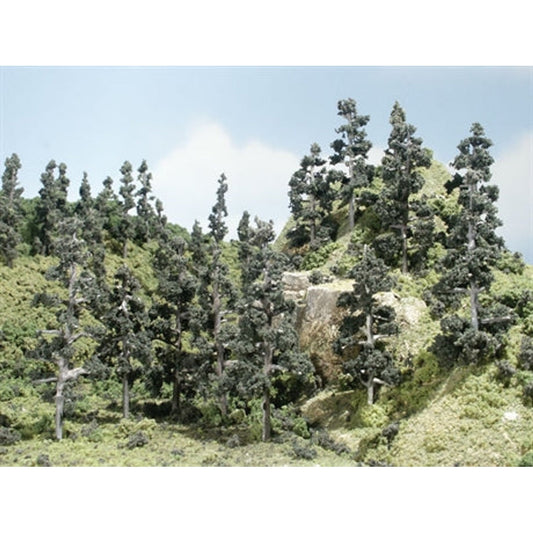 Woodland Scenics Realistic Trees Kits Pines Conifer Green 4 to 6" 10.2 to 15.2cm Tall Pkg of 24
