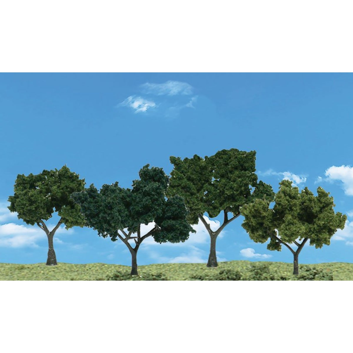 Woodland Scenics Scene-A-Rama Diorama Deciduous Trees 2 to 2-1/2" (5.1 to 6.4cm) Tall Pkg of 4