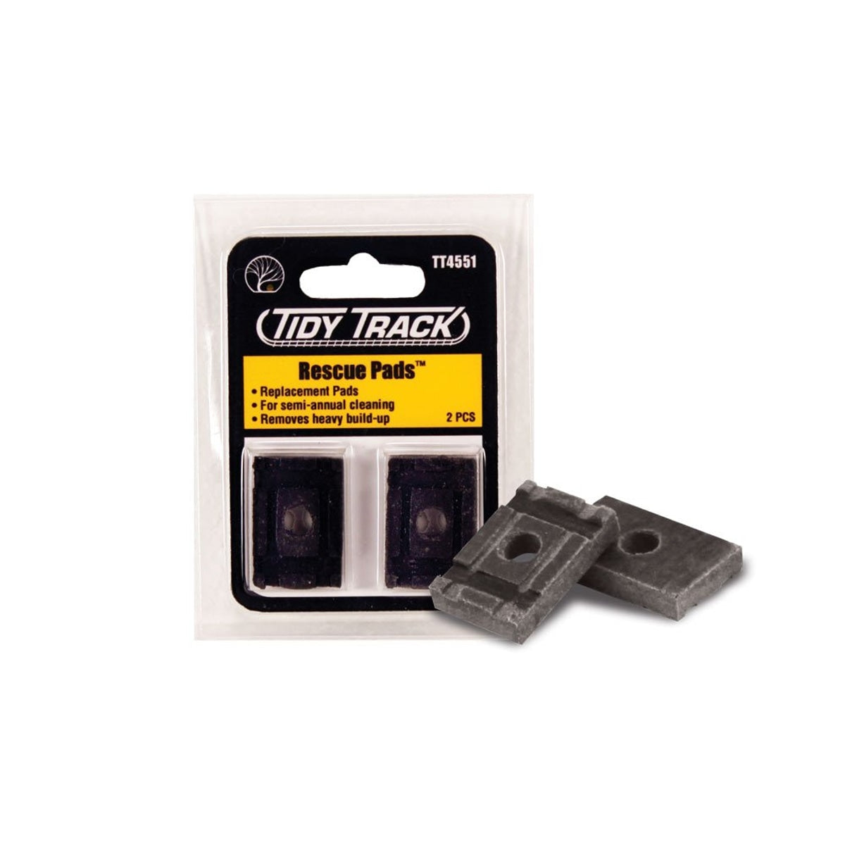 Woodland Scenics TT4551 Tidy Track Maintenance Product Rescue Pads Heavy Cleaning Pad Replacement Pkg of 2 NIB