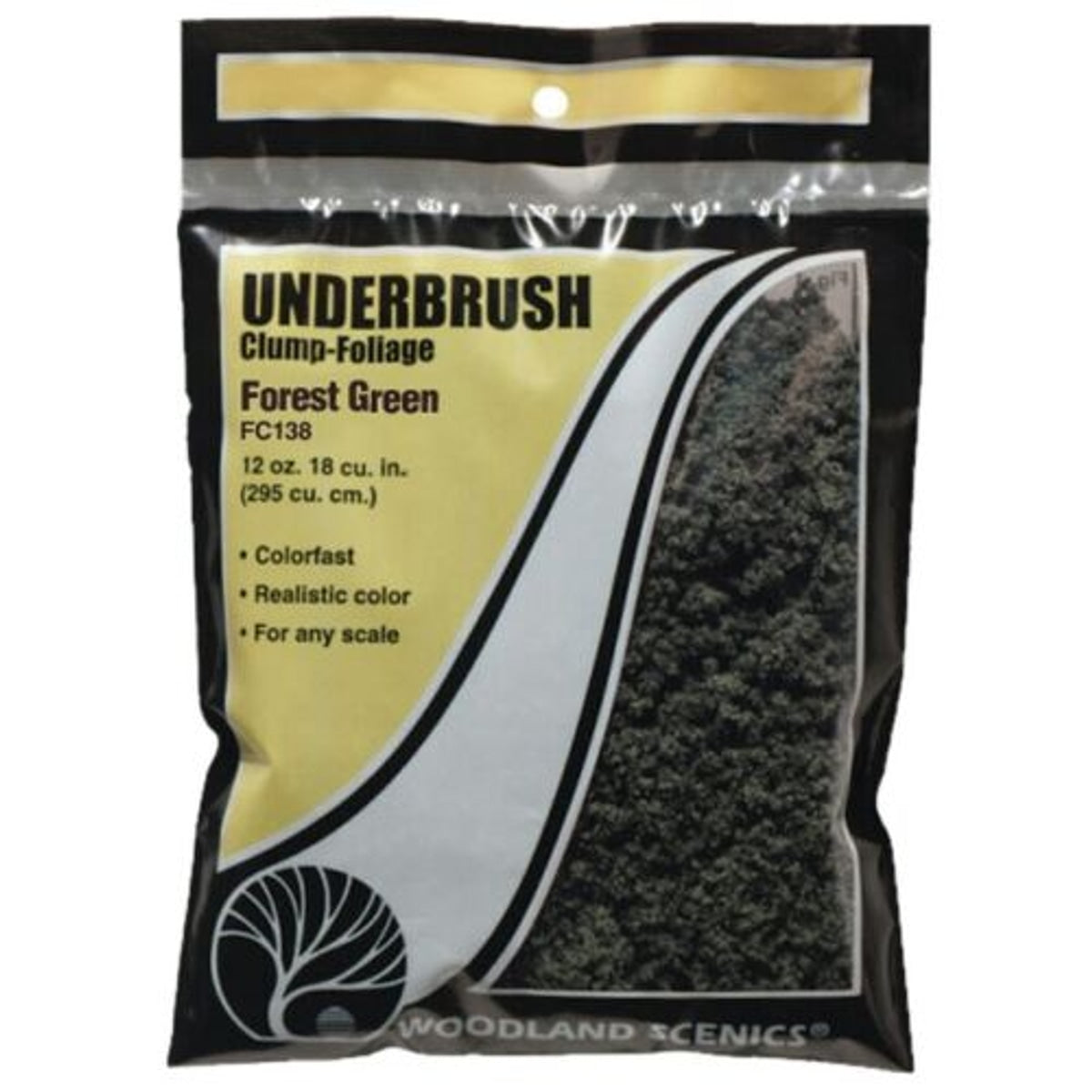 Woodland Scenics Underbrush Clump-Foliage Forest Green 18 in³/295 cm³