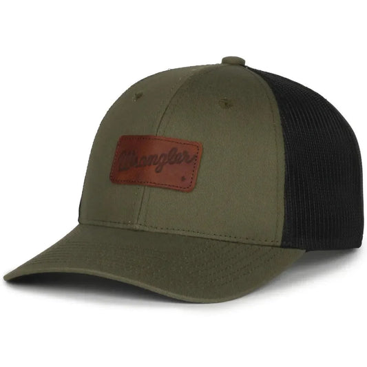 Wrangler Leather Patch Cap