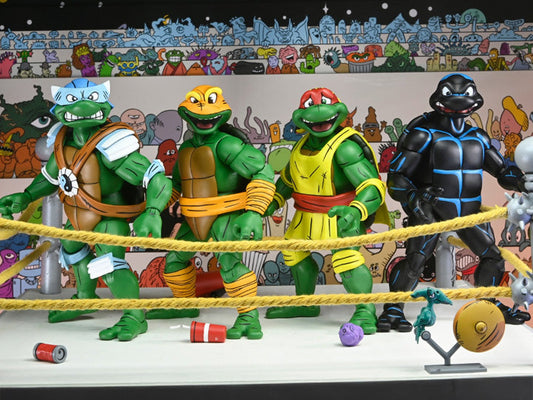 Teenage Mutant Ninja Turtles Adventures Stump Wrestling Turtles (Archie Comics) Four-Pack