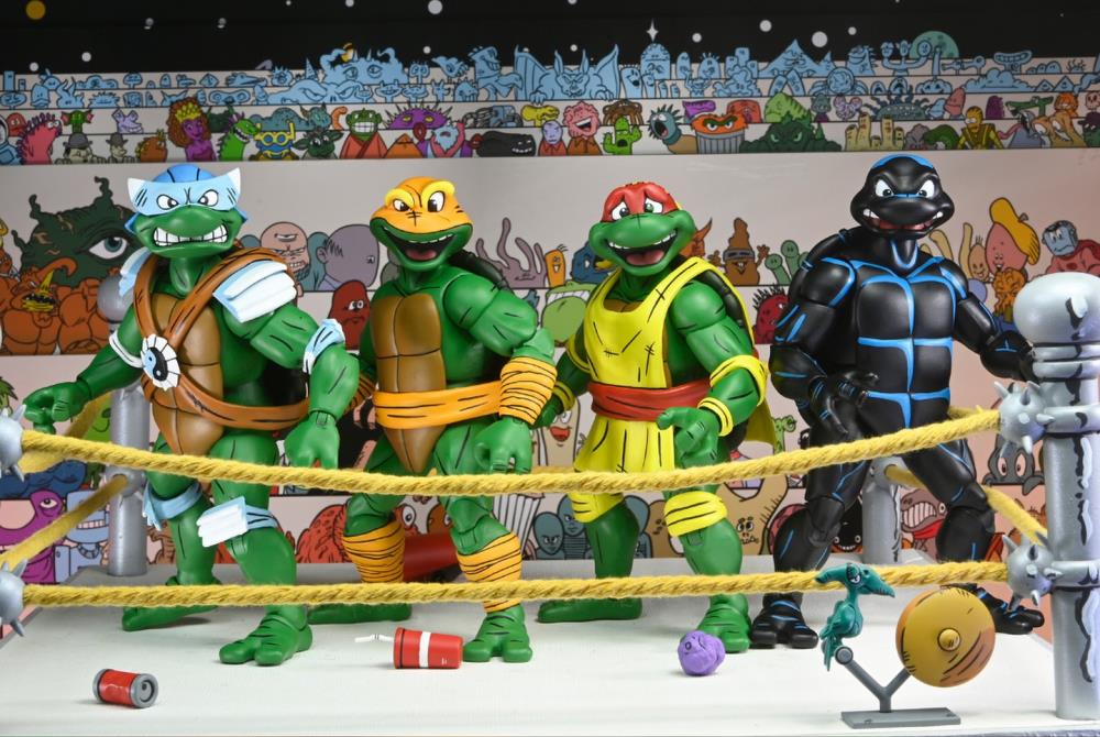 Teenage Mutant Ninja Turtles Adventures Stump Wrestling Turtles (Archie Comics) Four-Pack