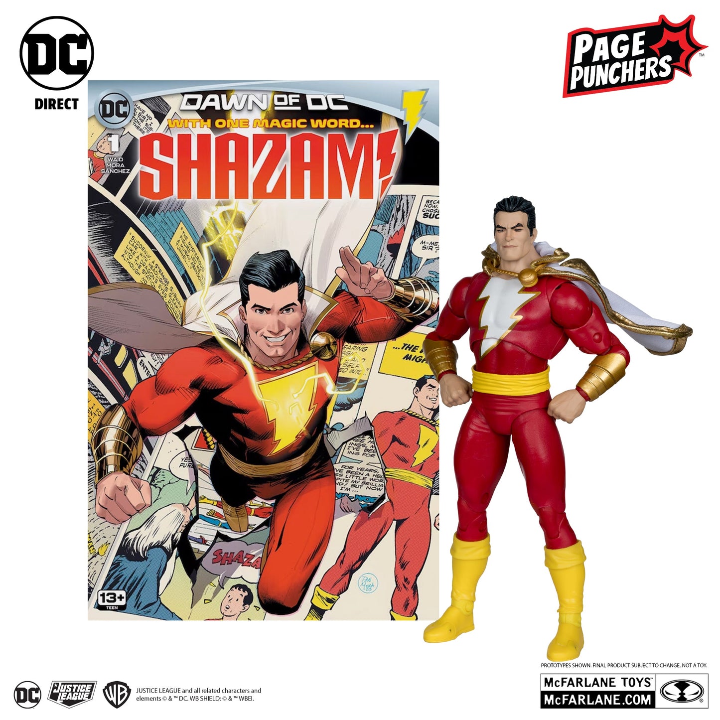 Dawn of DC DC Page Punchers Shazam 7" Action Figure with Comic