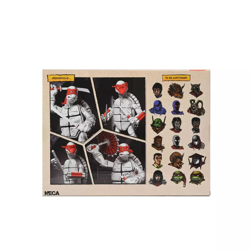 NECA Teenage Mutant Ninja Turtles Black and White First Turtles 7" Action Figures - 2pk