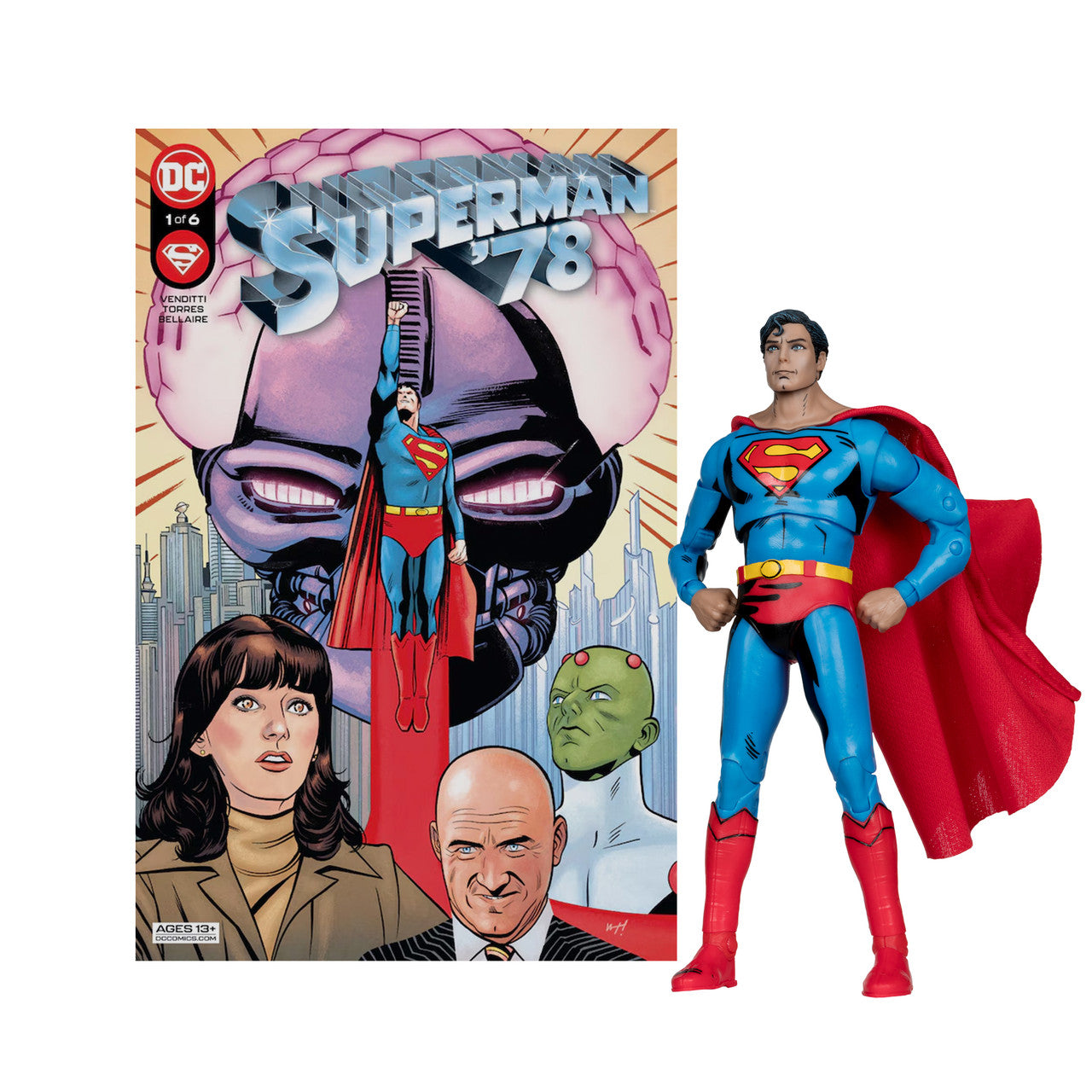 Superman '78 DC Page Punchers Superman 7" Action Figure with Comic