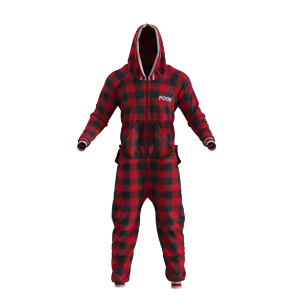 Pook Unisex Fleece Onesie Red